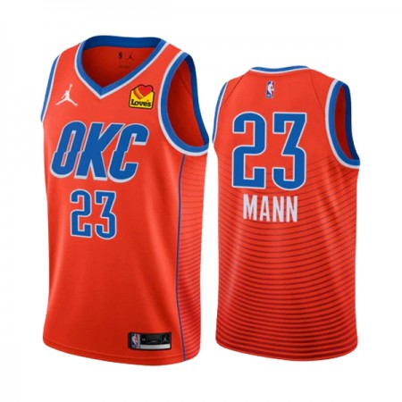 Maillot Basket Homme Oklahoma City Thunder Tre Mann 23 2022-23 Jordan Statement Edition Orange Swingman